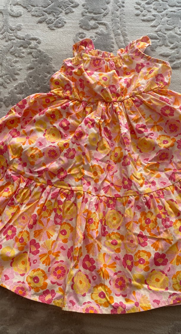 Çiçek Desenli Bohem Kız Elbisesi - Görsel 4