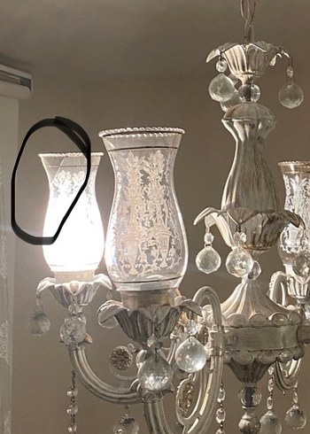 Beyaz Kristal Avize - Görsel 2