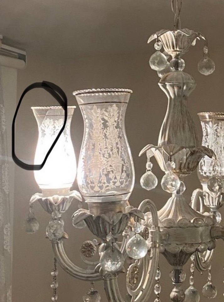 Beyaz Kristal Avize - Görsel 2