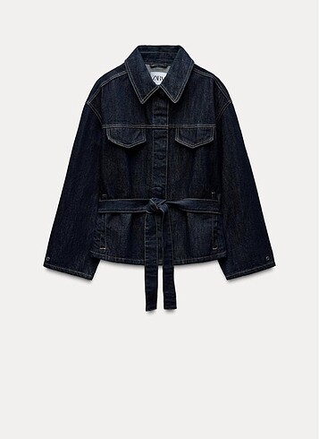 Zara kemerli denim ceket