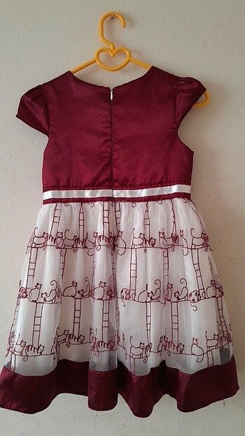 Panço Panço bordo kız çocuk elbise