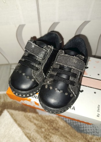 kız Çocuk Siyah Rock Punk İlk Adım Ayakkabısı - Görsel 3