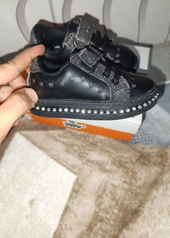 kız Çocuk Siyah Rock Punk İlk Adım Ayakkabısı - Görsel 2