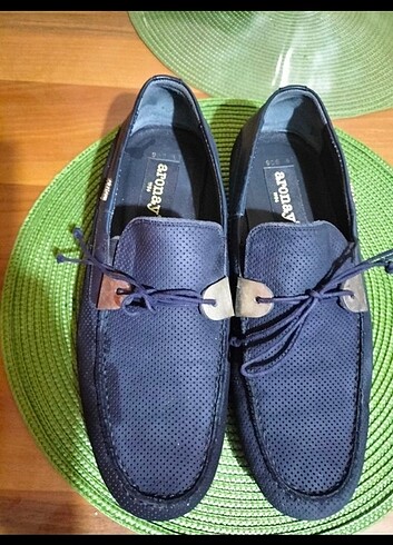 Lacivert loafer aronay marka 