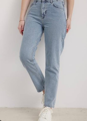 Mavi Jeans Beyaz Batik Desenli Midi Kot Pantolon