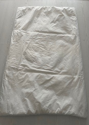 Mavi Gri Kenarlı Düz bebek Yorgan - Görsel 3