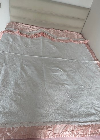 Pembe Pastel Düz Yatak Örtüsü - Görsel 2