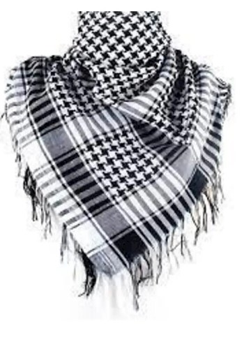 Siyah Desenli Kadın Sokak Stili Şal - Görsel 2