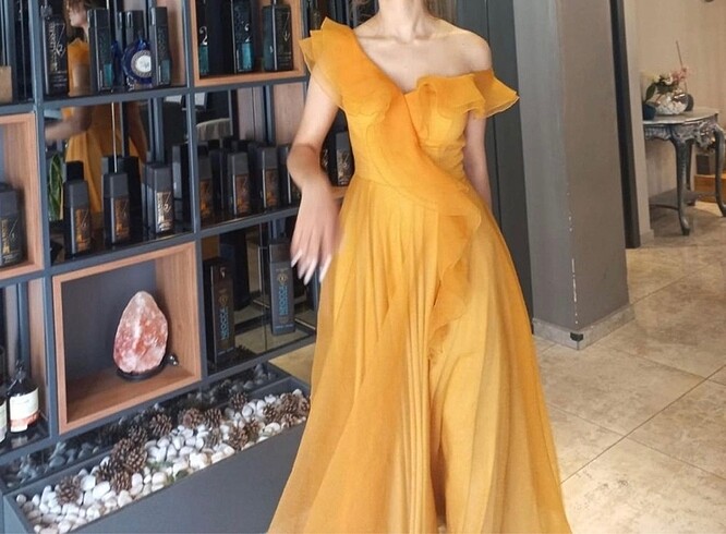 Abiye Turuncu elbise