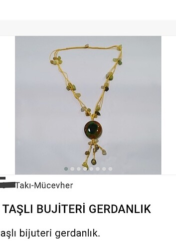Akik taşlı bijuteri kolye