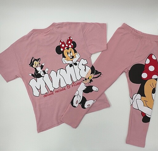 3 Yaş Beden pembe Renk Zara minnie takım