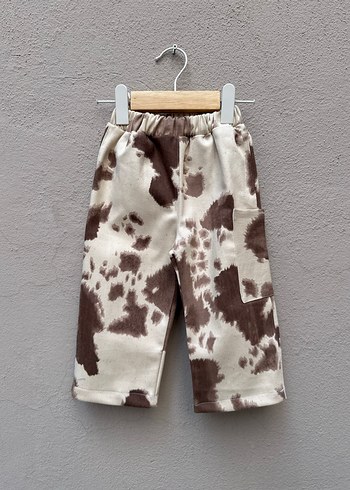 Kahverengi Batik Desenli Erkek Çocuk Pantolon