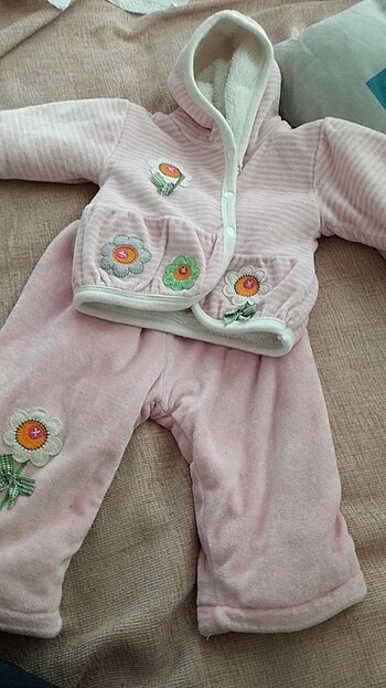 Polar içi yünlü kız bebek allt üst 