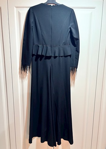 Uzun Kollu Siyah Uzun Elbise - Görsel 3