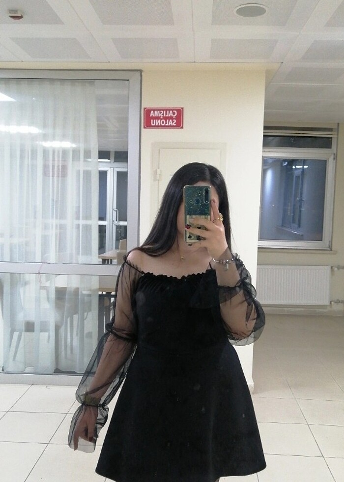 Siyah elbise - Görsel 3