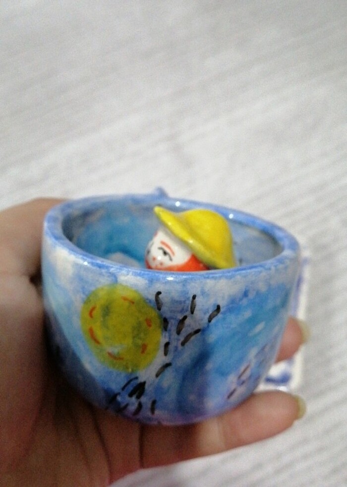 Van Gogh seramik kupa, fincan - Görsel 3