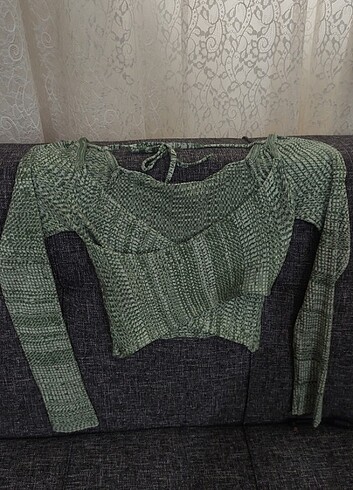 Trendyol & Milla Zümrüt yeşili crop 