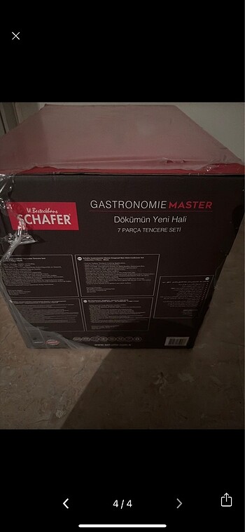 Beden siyah Renk Schafer Gastronomi Tencere Seti ( titanyum )