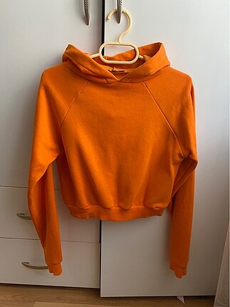 Turuncu Kısa Sweatshirt