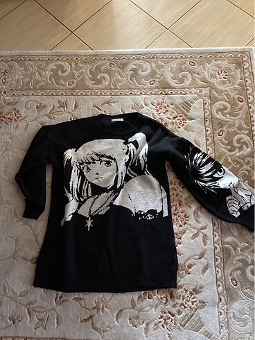 Anime figürlü kalın kazak