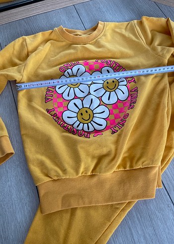 Sarı Uzun Kollu Kız Çocuk Takım - Görsel 3