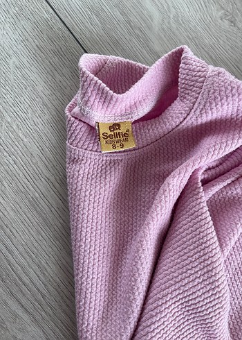 Pastel Pembe Kadife Kız Eşofman Takımı - Görsel 6