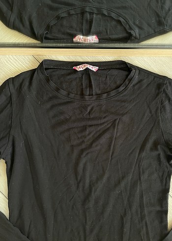 Siyah Kadın Uzun Kollu Basic - Görsel 2