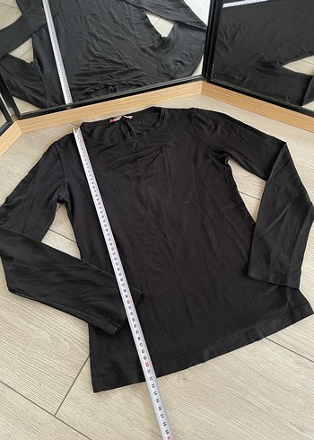 Siyah Kadın Uzun Kollu Basic - Görsel 3