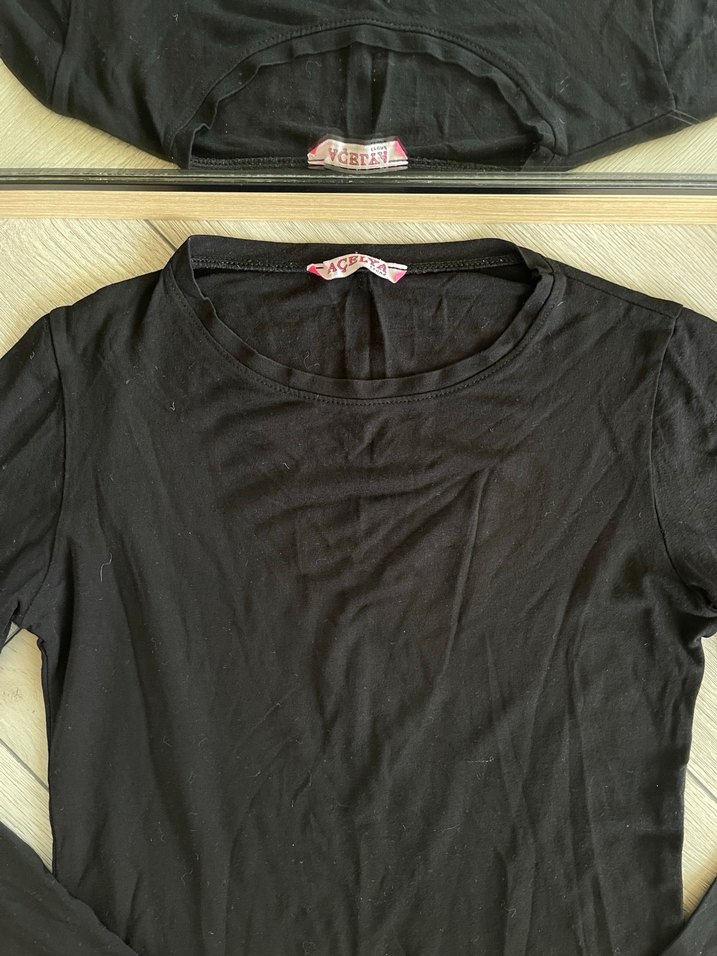 Siyah Kadın Uzun Kollu Basic - Görsel 2