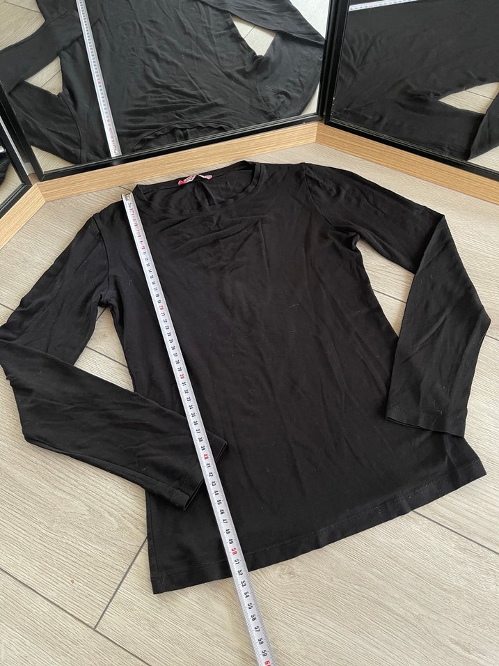 Siyah Kadın Uzun Kollu Basic - Görsel 3