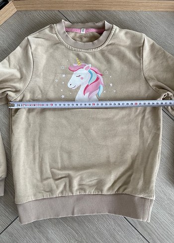 Baskılı Bej Kız Sweatshirt - Görsel 3