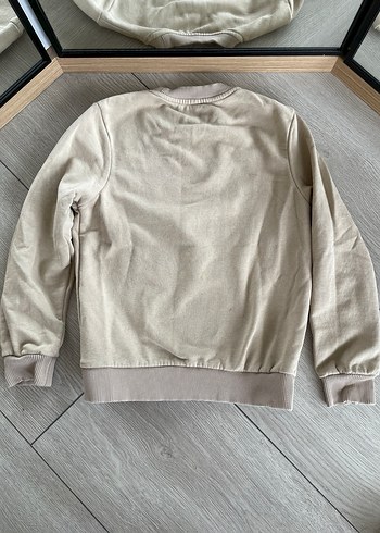Baskılı Bej Kız Sweatshirt - Görsel 5