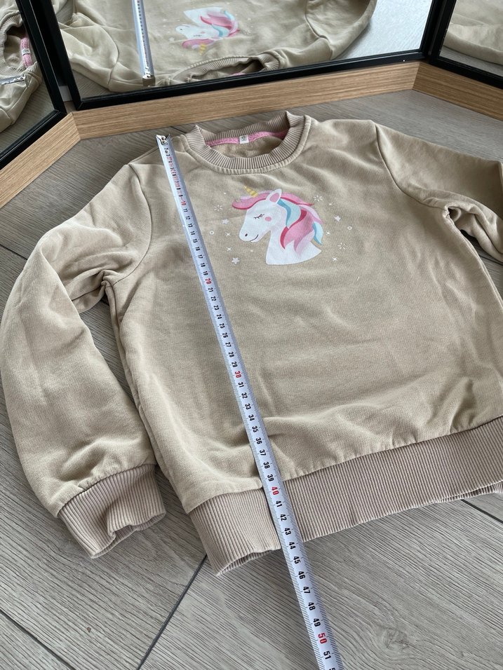 Baskılı Bej Kız Sweatshirt - Görsel 2