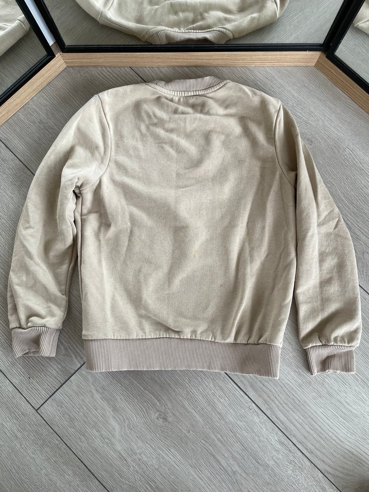 Baskılı Bej Kız Sweatshirt - Görsel 5