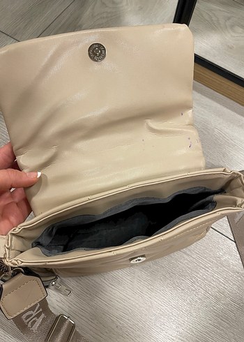Bej Deri Kadın Çanta - Görsel 10