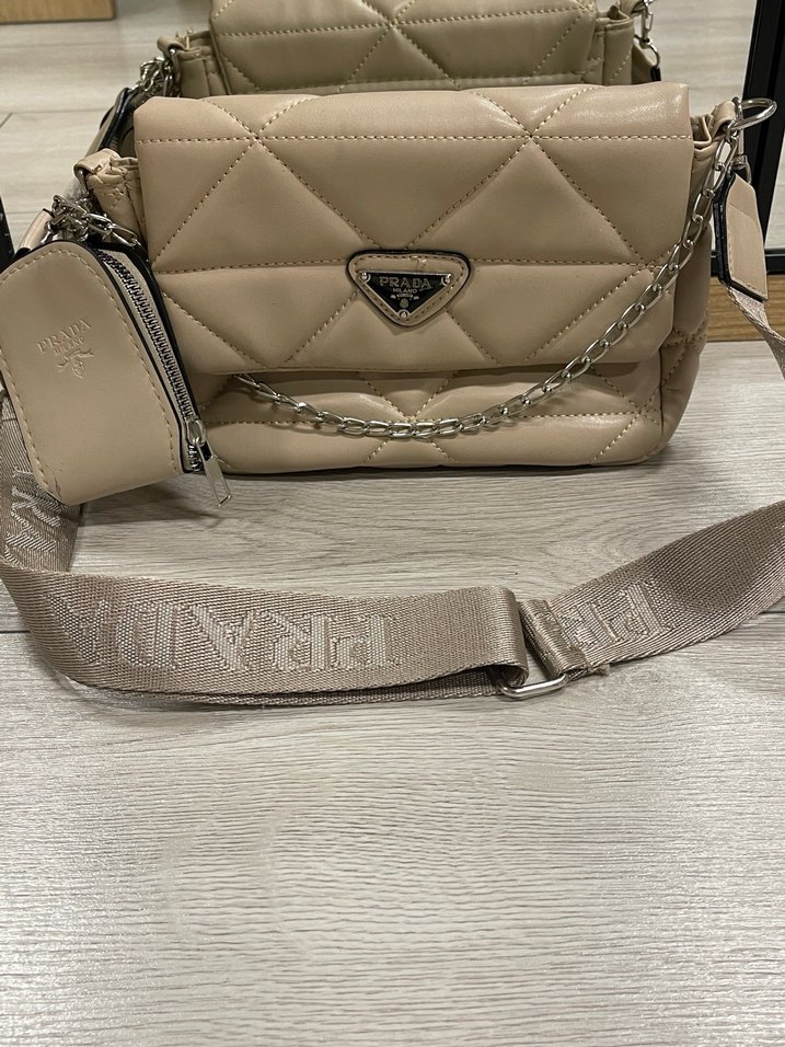 Bej Deri Kadın Çanta - Görsel 4