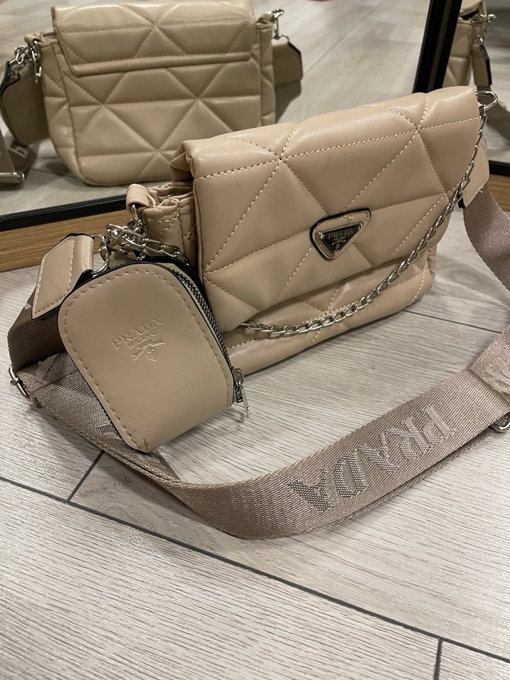 Bej Deri Kadın Çanta - Görsel 2