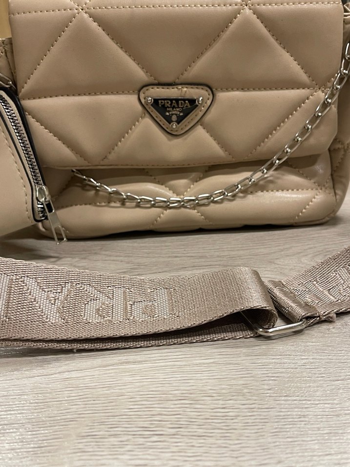 Bej Deri Kadın Çanta - Görsel 5