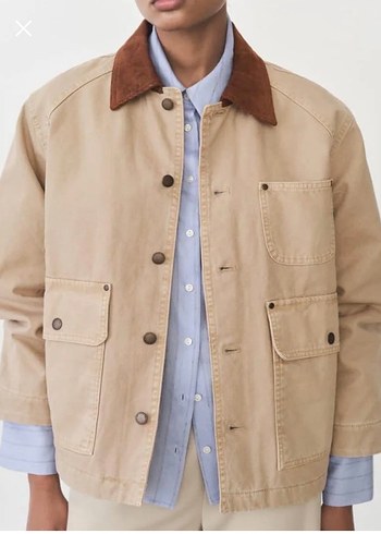 Bej Erkek Düğmeli Süet Ceket - Görsel 2