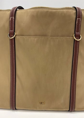 Bej Deri Kadın Günlük Çanta - Görsel 4