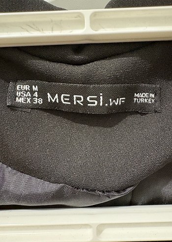 Düğmeli Siyah Midi Kadın Blazer Ceket - Görsel 4