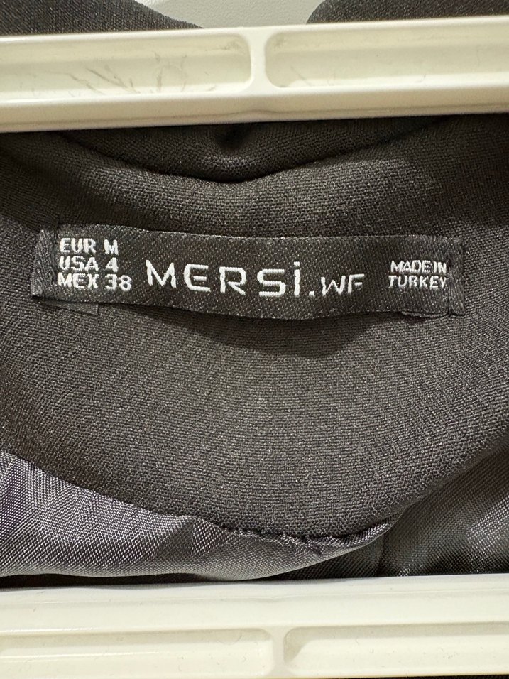 Düğmeli Siyah Midi Kadın Blazer Ceket - Görsel 4