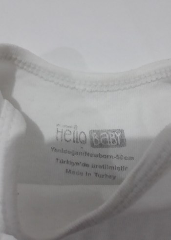 Bebek unisex Kısa Kollu Beyaz Body - Görsel 2