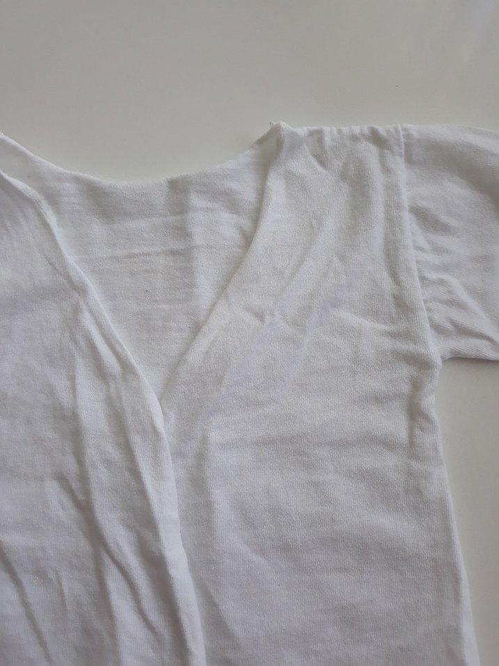 Bebek Erkek Keten Beyaz Kısa Kollu Hastane Kıyafeti - Görsel 4