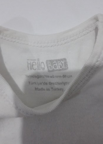 Beyaz Pamuklu Kolsuz Bebek Body - Görsel 2