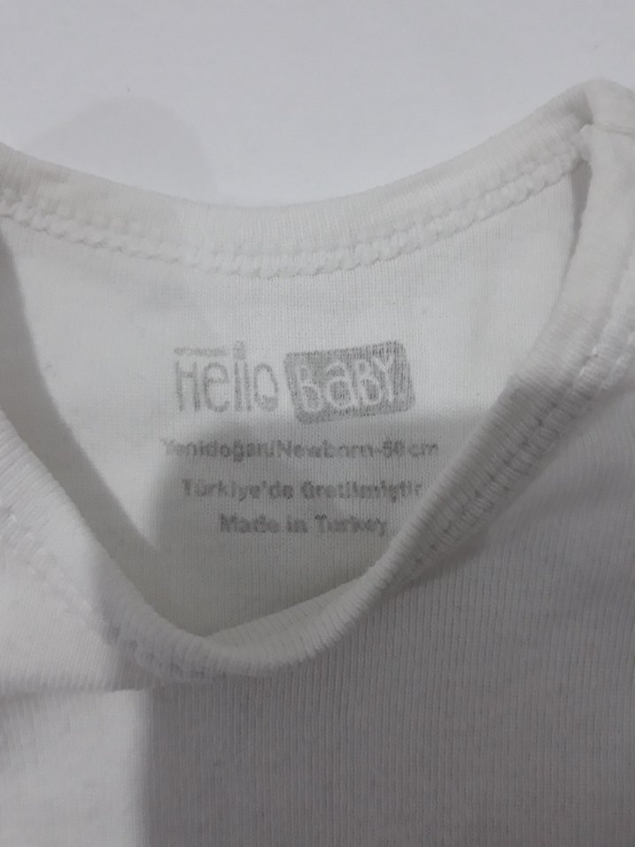 Beyaz Pamuklu Kolsuz Bebek Body - Görsel 2