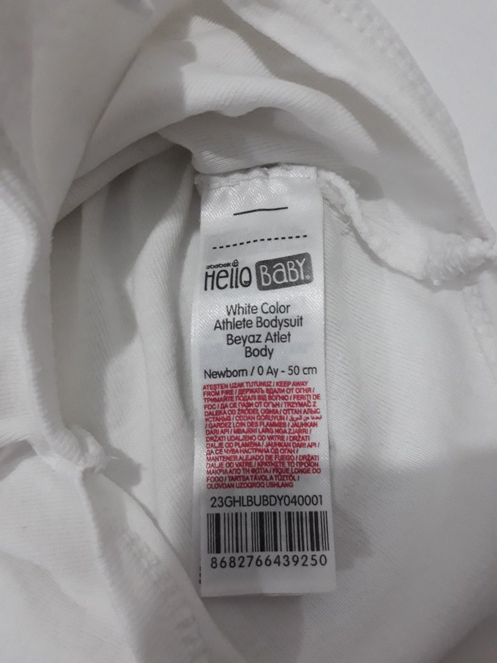 Beyaz Pamuklu Kolsuz Bebek Body - Görsel 3