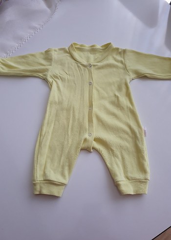 Sarı Bebek Uzun Kollu çıtçıtlı Tulum - Görsel 2