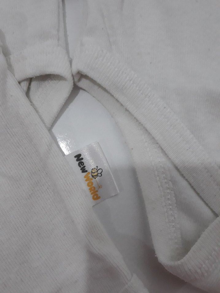 Bebek Kız-erkek  Kolsuz Beyaz atlet 4'lü - Görsel 2