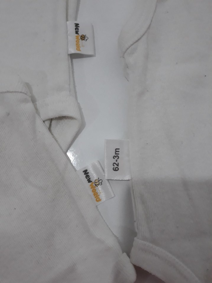 Bebek Kız-erkek  Kolsuz Beyaz atlet 4'lü - Görsel 3